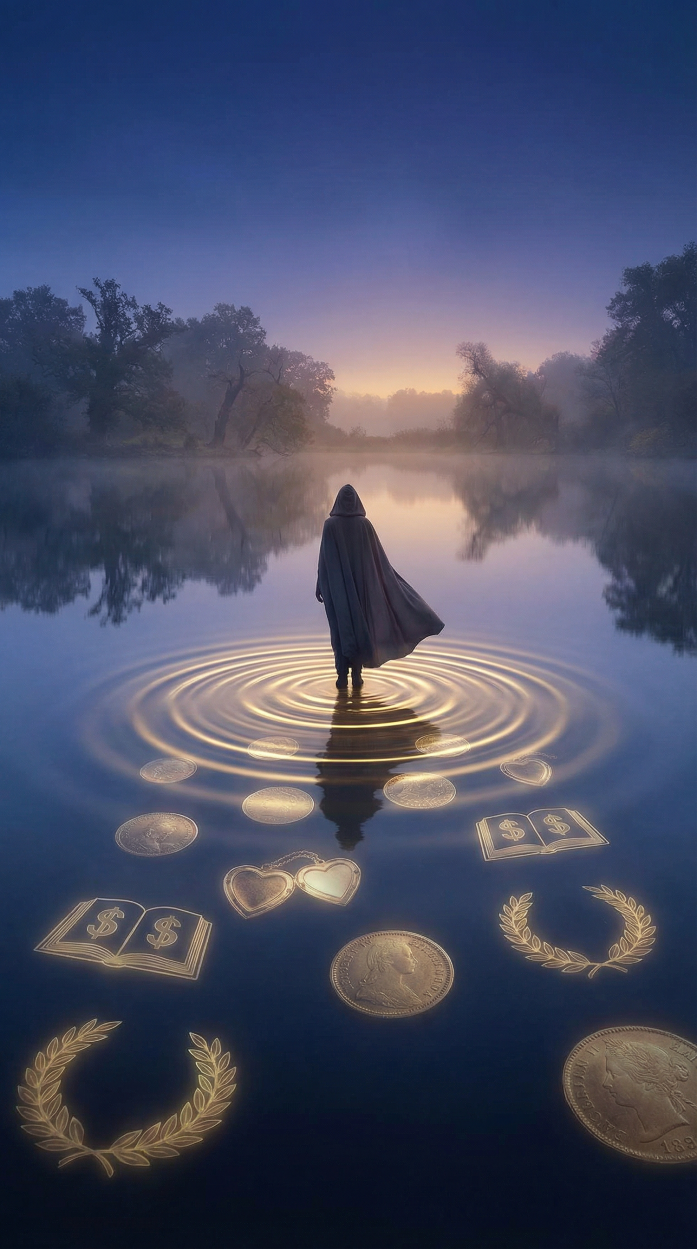 Firefly GeminiFlash A Person Standing On A Calm Reflective Lake While Every Thought They Think Creates Gl 958815 Scaled